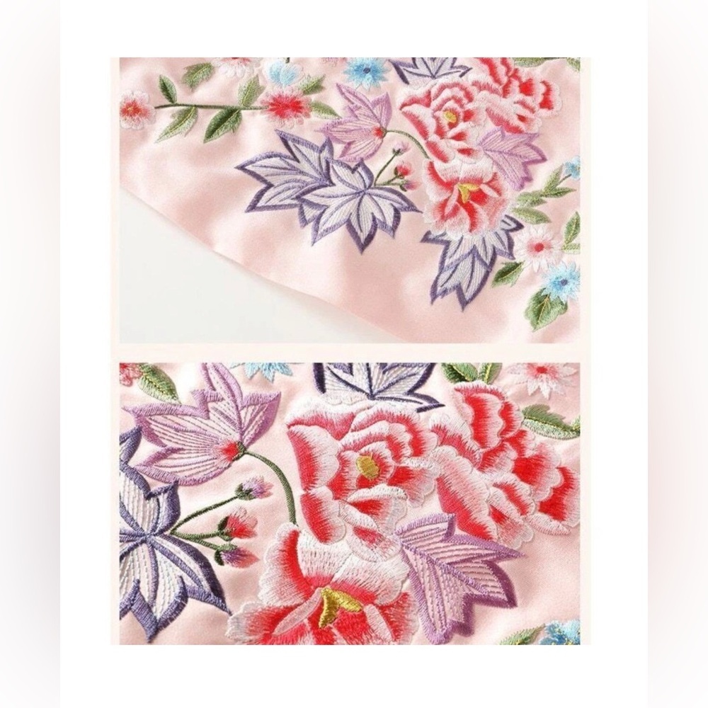 Tang Suit Coat Embroidery Chinese Tops Women Blouse Satin Loose Female Size M - Picture 5 of 12